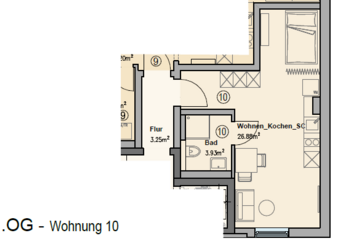 Wohnung Augsburg - 1 Zimmer, 31 m&sup2;, 620&euro; | Angebot:26897266