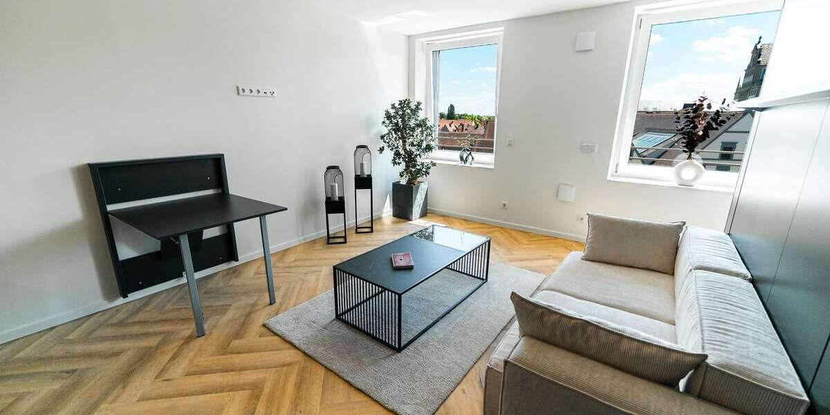 Etagenwohnung Ausgburg Innenstadt - 1 Zimmer, 30 m&sup2;, 831&euro; | Angebot:25324765